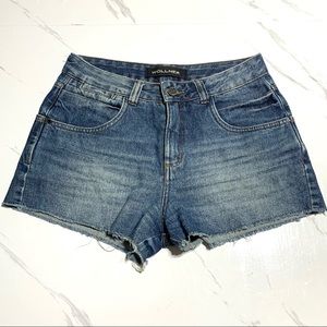 Wollner Blue Raw Hemline Jean Short Size 38